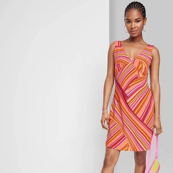 Wild Fable Pink Stripe Dress. Size XS. NWT - Picture 6 of 10